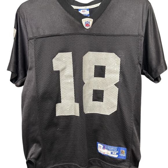 Vintage Youth Randy Moss #18 Raiders NFL Reebok Jersey Size M (10–12) - Picture 2 of 6